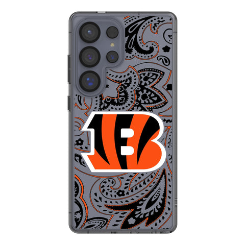 Cincinnati Bengals Paisley Clear Phone Case for Samsung Galaxy