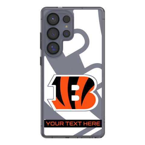 Cincinnati Bengals Personalized Tilt Clear Phone Case for Samsung Galaxy