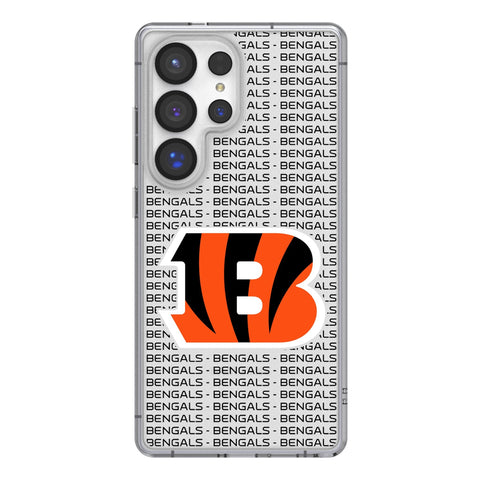 Cincinnati Bengals Text Backdrop Clear Phone Case for Samsung Galaxy