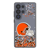 Cleveland Browns Confetti Clear Phone Case for Samsung Galaxy