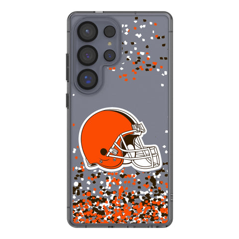 Cleveland Browns Confetti Clear Phone Case for Samsung Galaxy