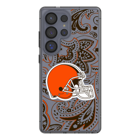 Cleveland Browns Paisley Clear Phone Case for Samsung Galaxy