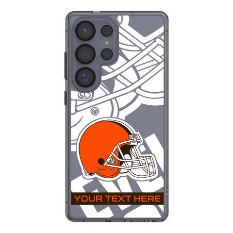 Cleveland Browns Personalized Tilt Clear Phone Case for Samsung Galaxy