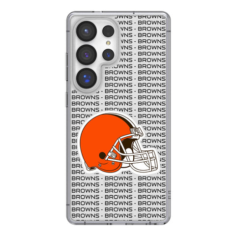 Cleveland Browns Text Backdrop Clear Phone Case for Samsung Galaxy