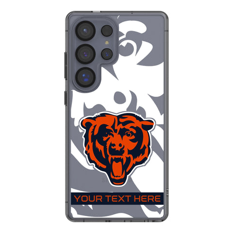 Chicago Bears Personalized Tilt Clear Phone Case for Samsung Galaxy