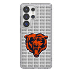 Chicago Bears Text Backdrop Clear Phone Case for Samsung Galaxy