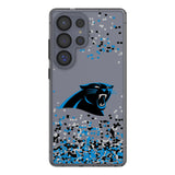 Carolina Panthers Confetti Clear Phone Case for Samsung Galaxy