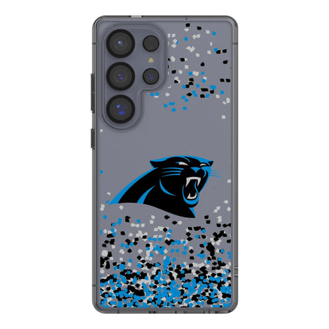 Carolina Panthers Confetti Clear Phone Case for Samsung Galaxy