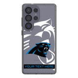 Carolina Panthers Personalized Tilt Clear Phone Case for Samsung Galaxy