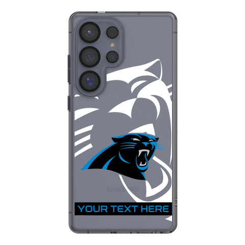Carolina Panthers Personalized Tilt Clear Phone Case for Samsung Galaxy