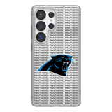 Carolina Panthers Text Backdrop Clear Phone Case for Samsung Galaxy