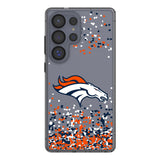 Denver Broncos Confetti Clear Phone Case
