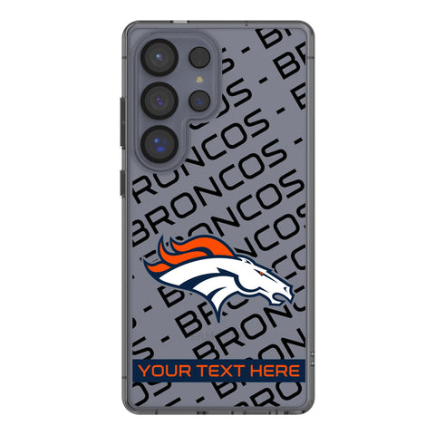 Denver Broncos Personalized Tilt Clear Phone Case for Samsung Galaxy