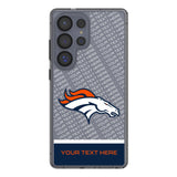 Denver Broncos Personalized EndZone Plus Clear Phone Case for Samsung Galaxy