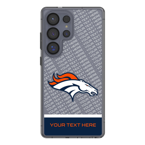 Denver Broncos Personalized EndZone Plus Clear Phone Case for Samsung Galaxy