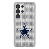 Dallas Cowboys Text Backdrop Clear Phone Case for Samsung Galaxy-0