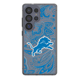 Detroit Lions Paisley Clear Phone Case for Samsung Galaxy
