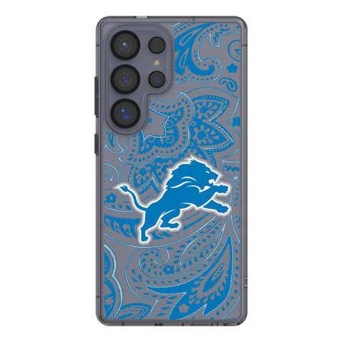Detroit Lions Paisley Clear Phone Case for Samsung Galaxy