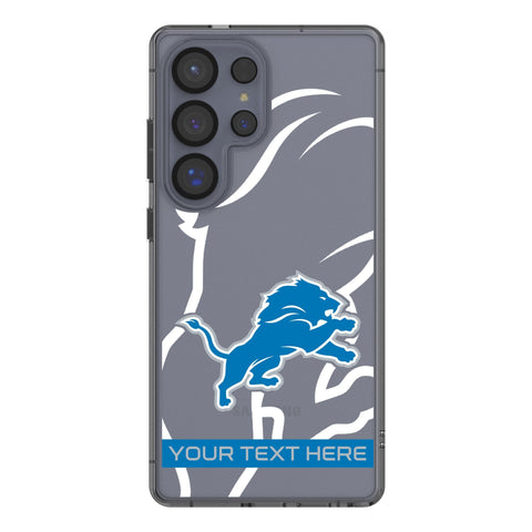 Detroit Lions Personalized Tilt Clear Phone Case for Samsung Galaxy