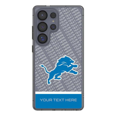 Detroit Lions Personalized EndZone Plus Clear Phone Case for Samsung Galaxy