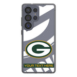 Green Bay Packers Personalized Tilt Clear Phone Case for Samsung Galaxy