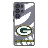 Green Bay Packers Personalized Tilt Clear Phone Case for Samsung Galaxy