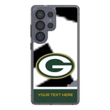 Green Bay Packers Personalized EndZone Plus Clear Phone Case for Samsung Galaxy