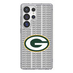 Green Bay Packers Text Backdrop Clear Phone Case for Samsung Galaxy