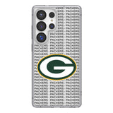 Green Bay Packers Text Backdrop Clear Phone Case for Samsung Galaxy