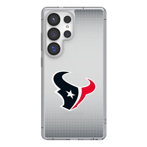 Houston Texans Linen Clear Phone Case for Samsung Galaxy