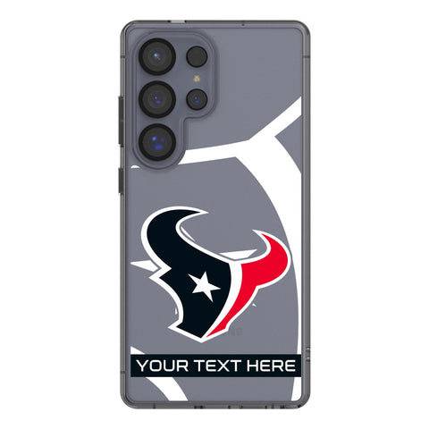 Houston Texans Personalized Tilt Clear Phone Case for Samsung Galaxy