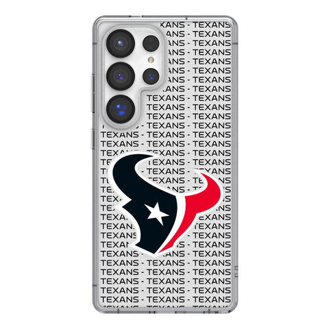 Houston Texans Text Backdrop Clear Phone Case for Samsung Galaxy