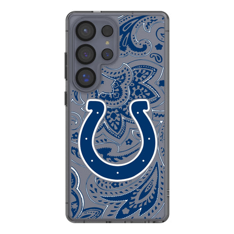 Indianapolis Colts Paisley Clear Phone Case for Samsung Galaxy