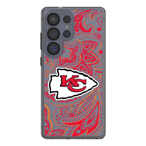 Kansas City Chiefs Paisley Clear Phone Case for Samsung Galaxy