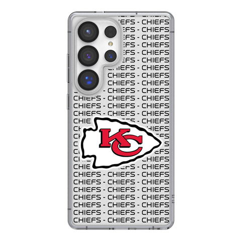 Kansas City Chiefs Text Backdrop Clear Phone Case for Samsung Galaxy