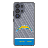 Los Angeles Chargers Personalized EndZone Plus Clear Phone Case for Samsung Galaxy