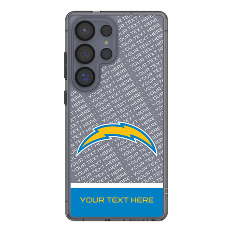 Los Angeles Chargers Personalized EndZone Plus Clear Phone Case for Samsung Galaxy