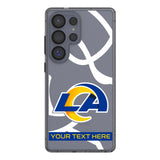Los Angeles Rams Personalized Tilt Clear Phone Case for Samsung Galaxy