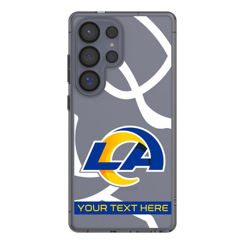 Los Angeles Rams Personalized Tilt Clear Phone Case for Samsung Galaxy