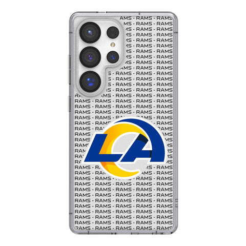 Los Angeles Rams Text Backdrop Clear Phone Case for Samsung Galaxy