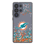 Miami Dolphins Confetti Clear Phone Case for Samsung Galaxy