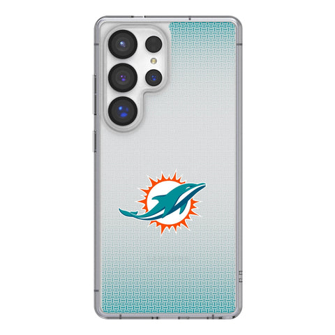 Miami Dolphins Linen Clear Phone Case for Samsung Galaxy