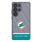 Miami Dolphins Personalized EndZone Plus Clear Phone Case for Samsung Galaxy