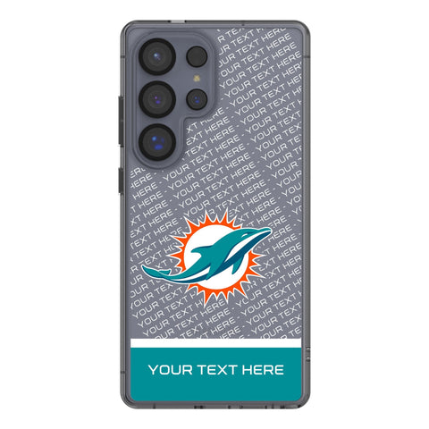 Miami Dolphins Personalized EndZone Plus Clear Phone Case for Samsung Galaxy