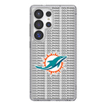 Miami Dolphins Text Backdrop Clear Phone Case for Samsung Galaxy