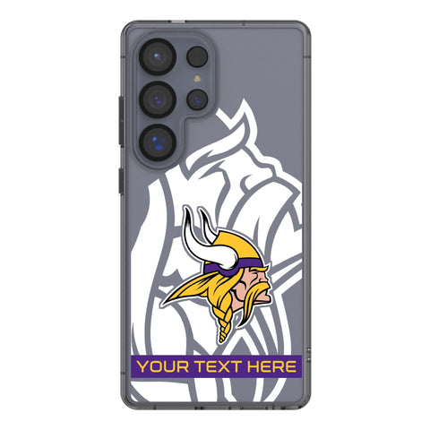 Minnesota Vikings Personalized Tilt Clear Phone Case for Samsung Galaxy