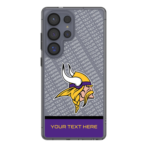 Minnesota Vikings Personalized EndZone Plus Clear Phone Case for Samsung Galaxy