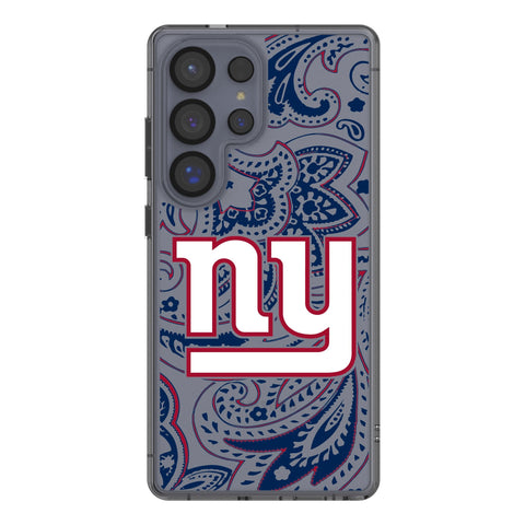 New York Giants Paisley Clear Phone Case for Samsung Galaxy