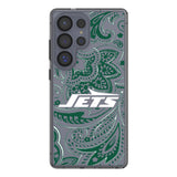 New York Jets Paisley Clear Phone Case for Samsung Galaxy