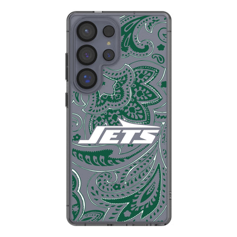 New York Jets Paisley Clear Phone Case for Samsung Galaxy